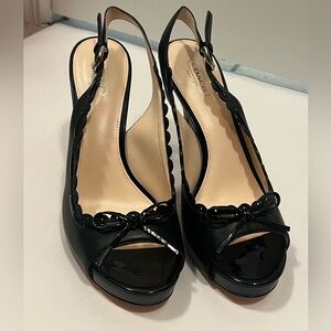 🆕 Coach Leather Peep Toe Heels